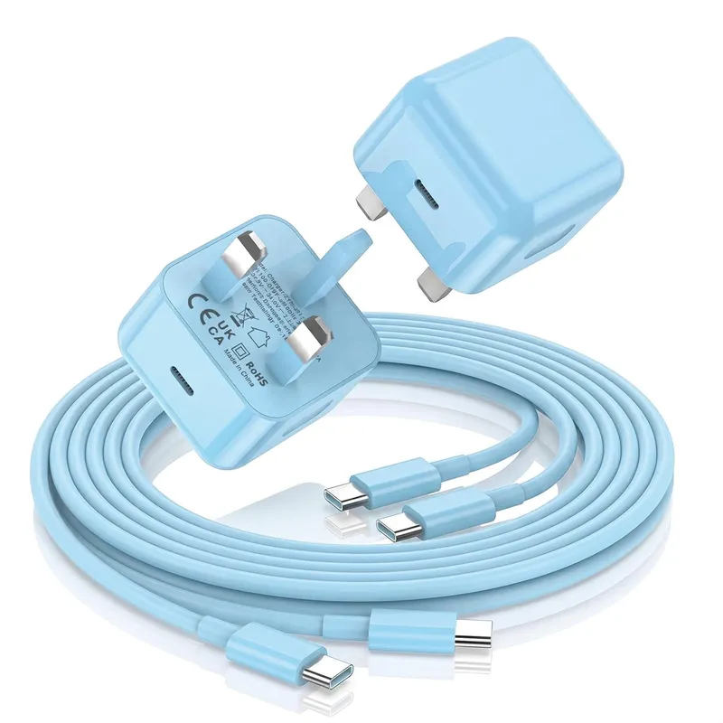 FEEL2NICE 20 W Charger + USB-C Cable Kit – Blue